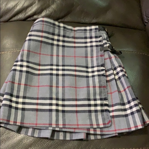 burberry nova check pleated skirt